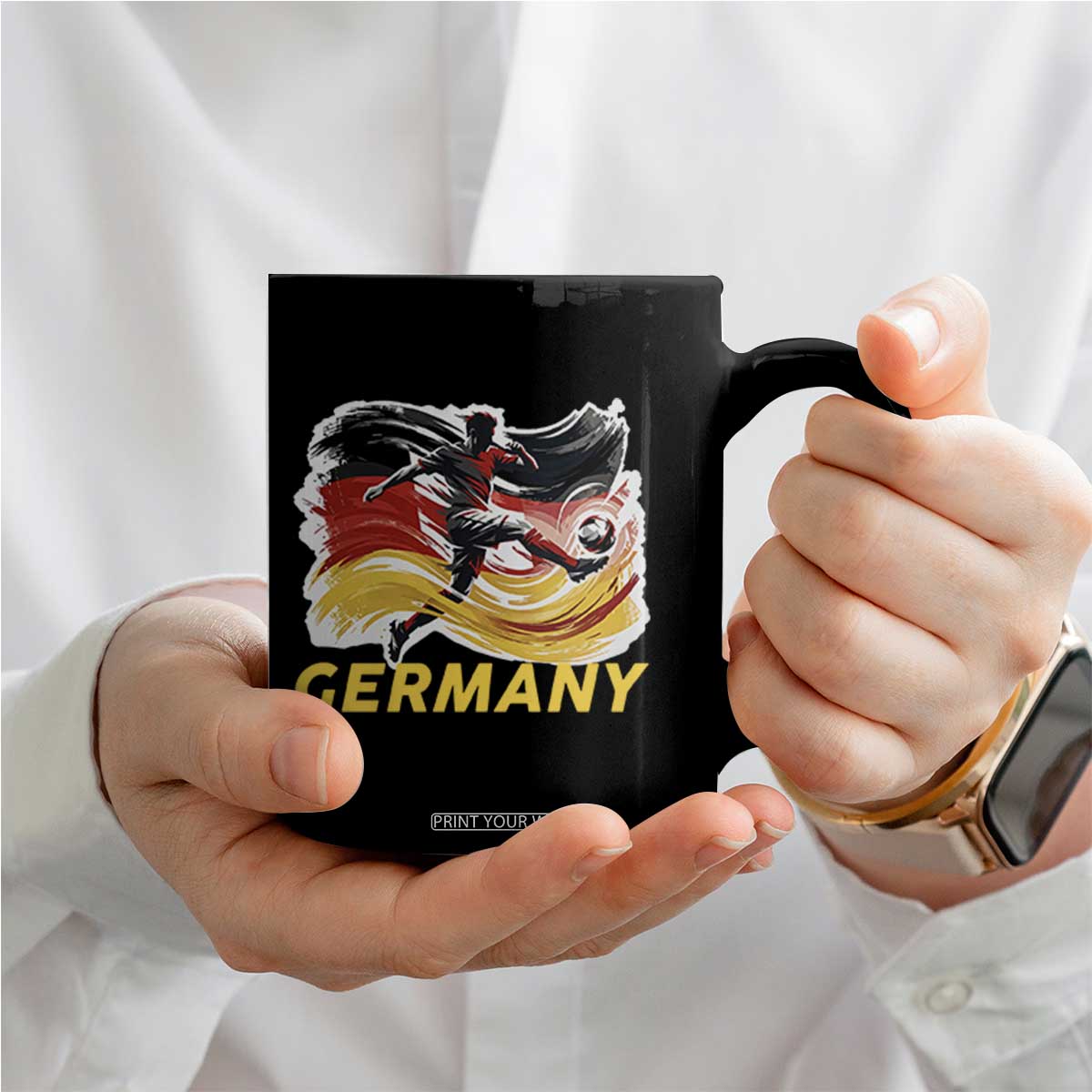 Germany Soccer Fan Coffee Mug German Football Flag Game Day Supporter TS14 Print Your Wear