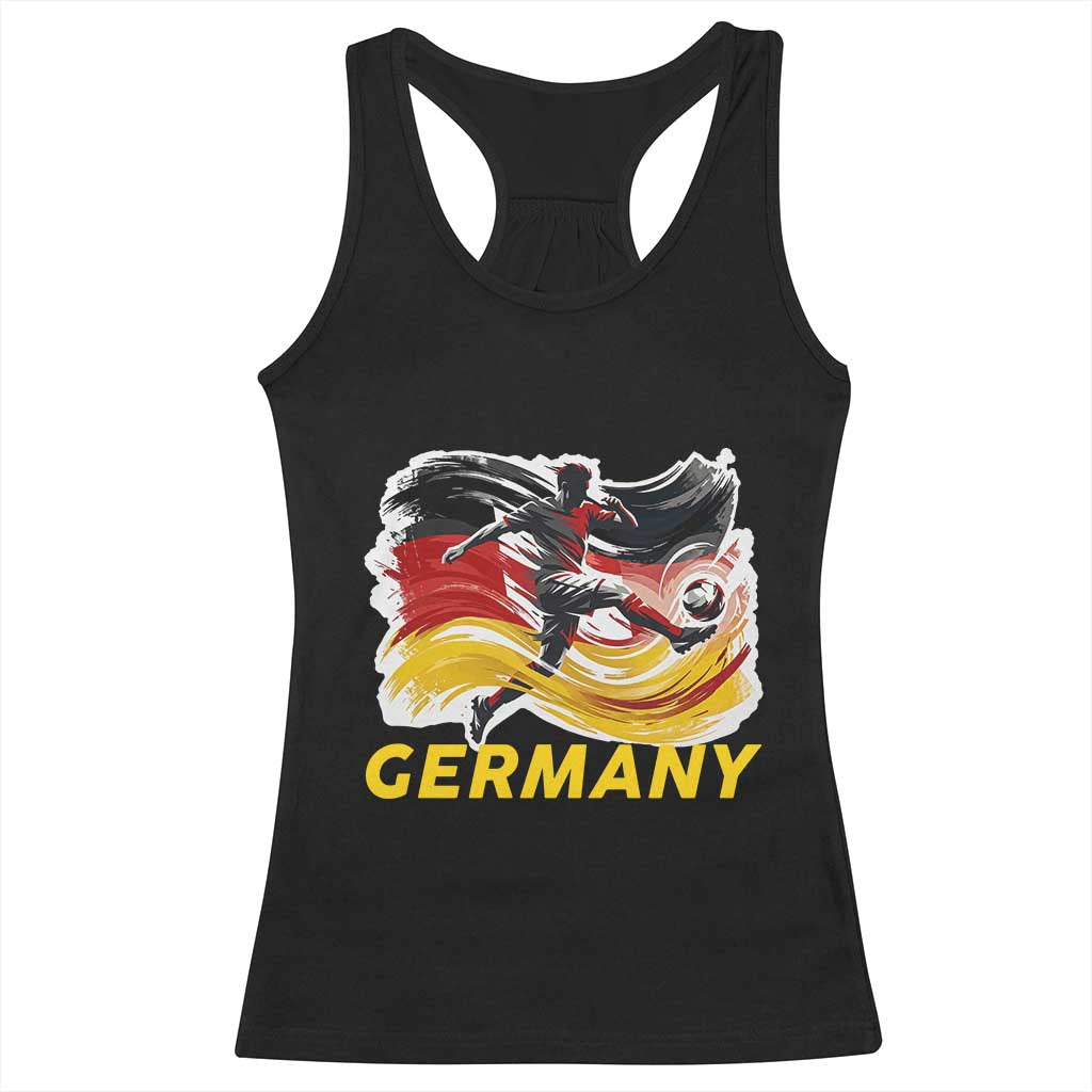 Germany Soccer Fan Racerback Tank Top German Football Flag Game Day Supporter TS14 Black Print Your Wear