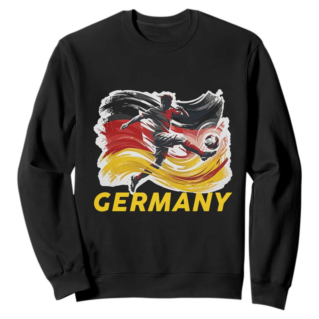 Germany Soccer Fan Sweatshirt German Football Flag Game Day Supporter TS14 Black Print Your Wear