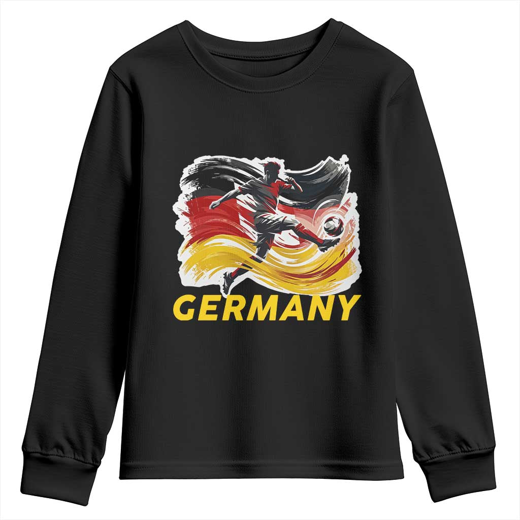 Germany Soccer Fan Youth Sweatshirt German Football Flag Game Day Supporter TS14 Black Print Your Wear