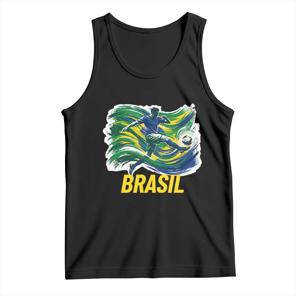 Brazil Soccer Brasil Flag Patriotic Sports Tank Top Brazilian Football Fan Supporter TS14 Black Print Your Wear