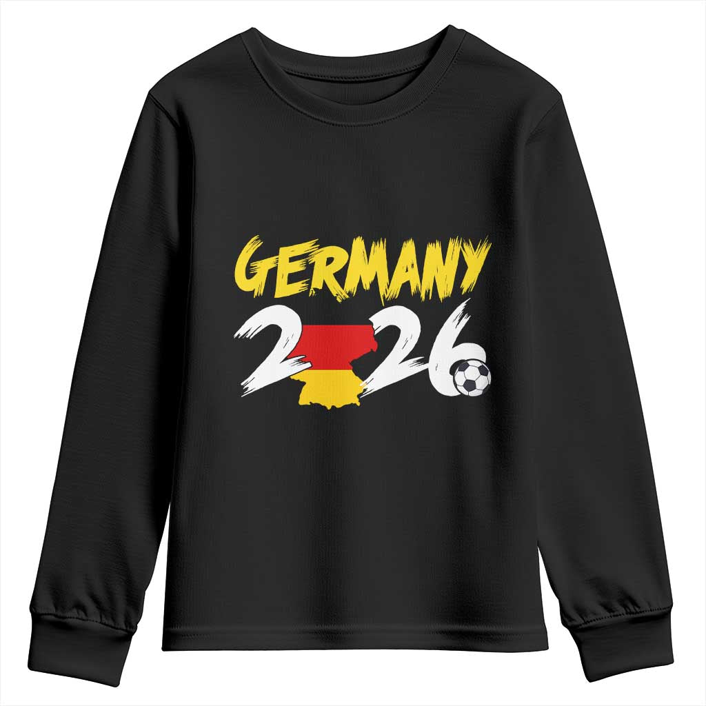 Deutschland Flag German Pride Youth Sweatshirt Germany Soccer Lover Football Fans TS14 Black Print Your Wear