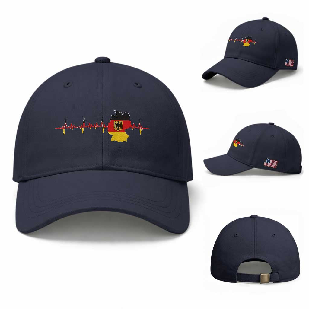 Deutschland Flag Eagle Vintage German Heritage Pride Baseball Cap TS14 Baseball Cap Universal Fit Navy Print Your Wear