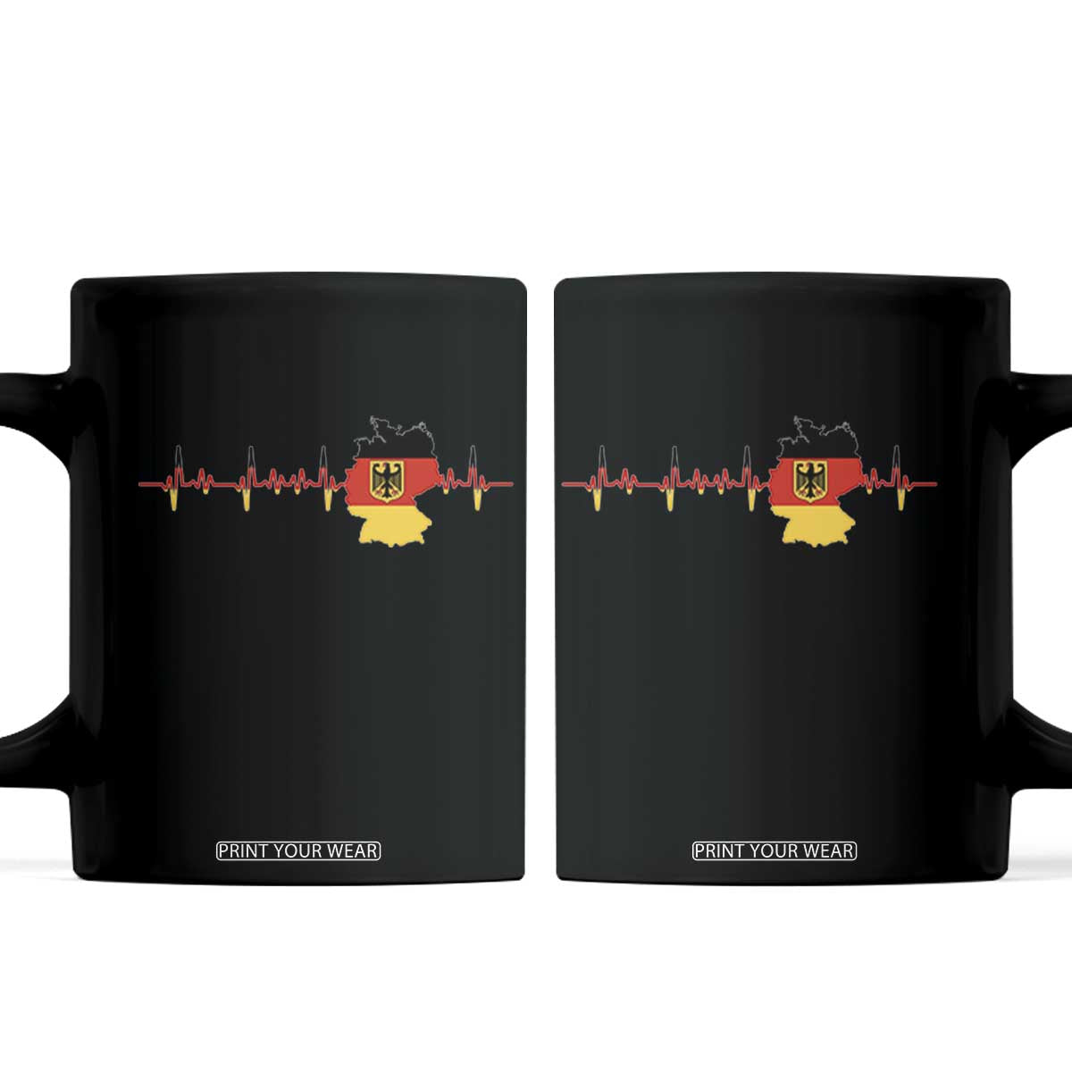 Deutschland Flag Eagle Vintage German Heritage Pride Coffee Mug TS14 Black Print Your Wear