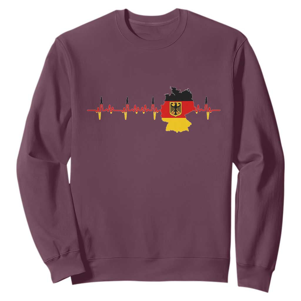 Deutschland Flag Eagle Vintage German Heritage Pride Sweatshirt TS14 Maroon Print Your Wear