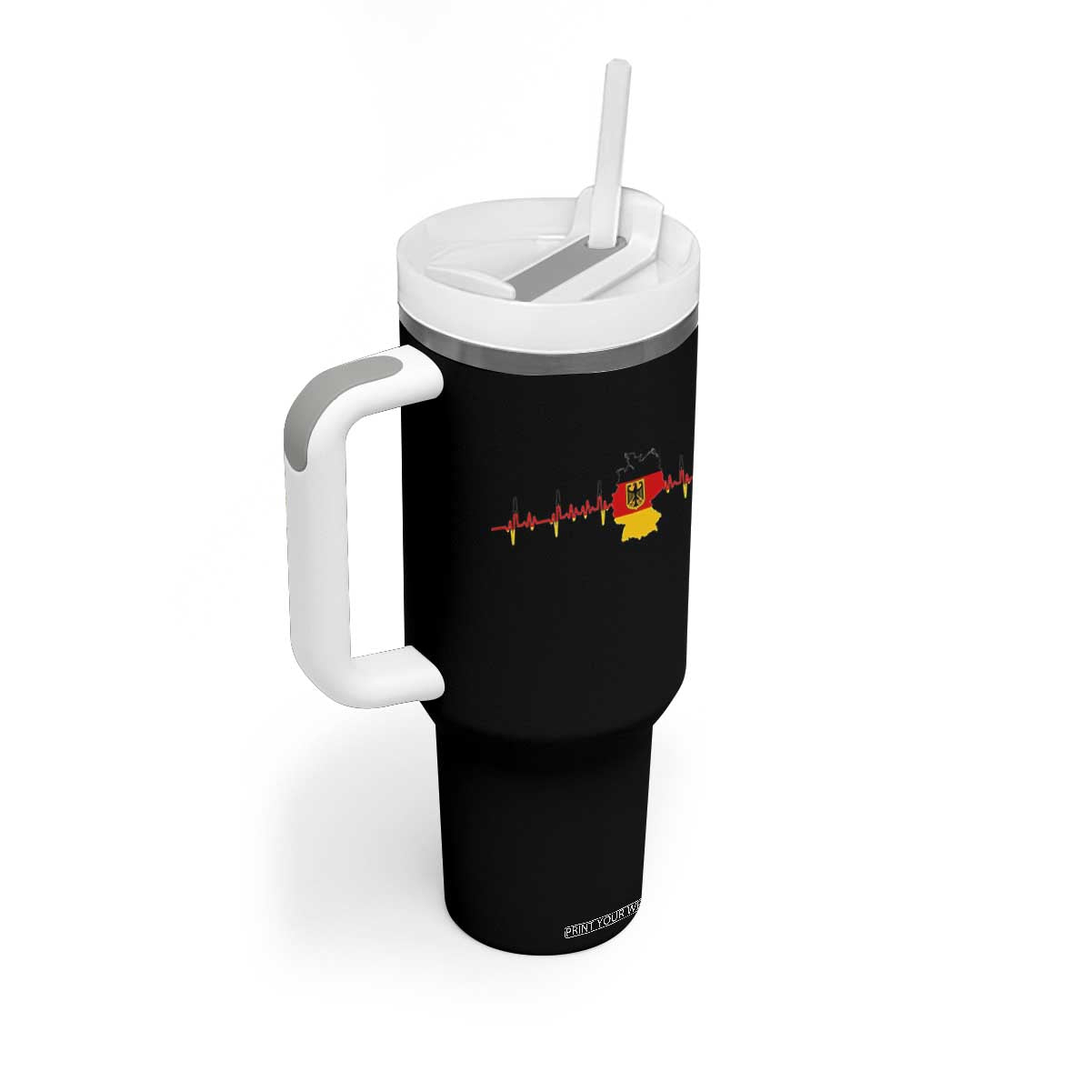 Deutschland Flag Eagle Vintage German Heritage Pride Tumbler With Handle TS14 Print Your Wear