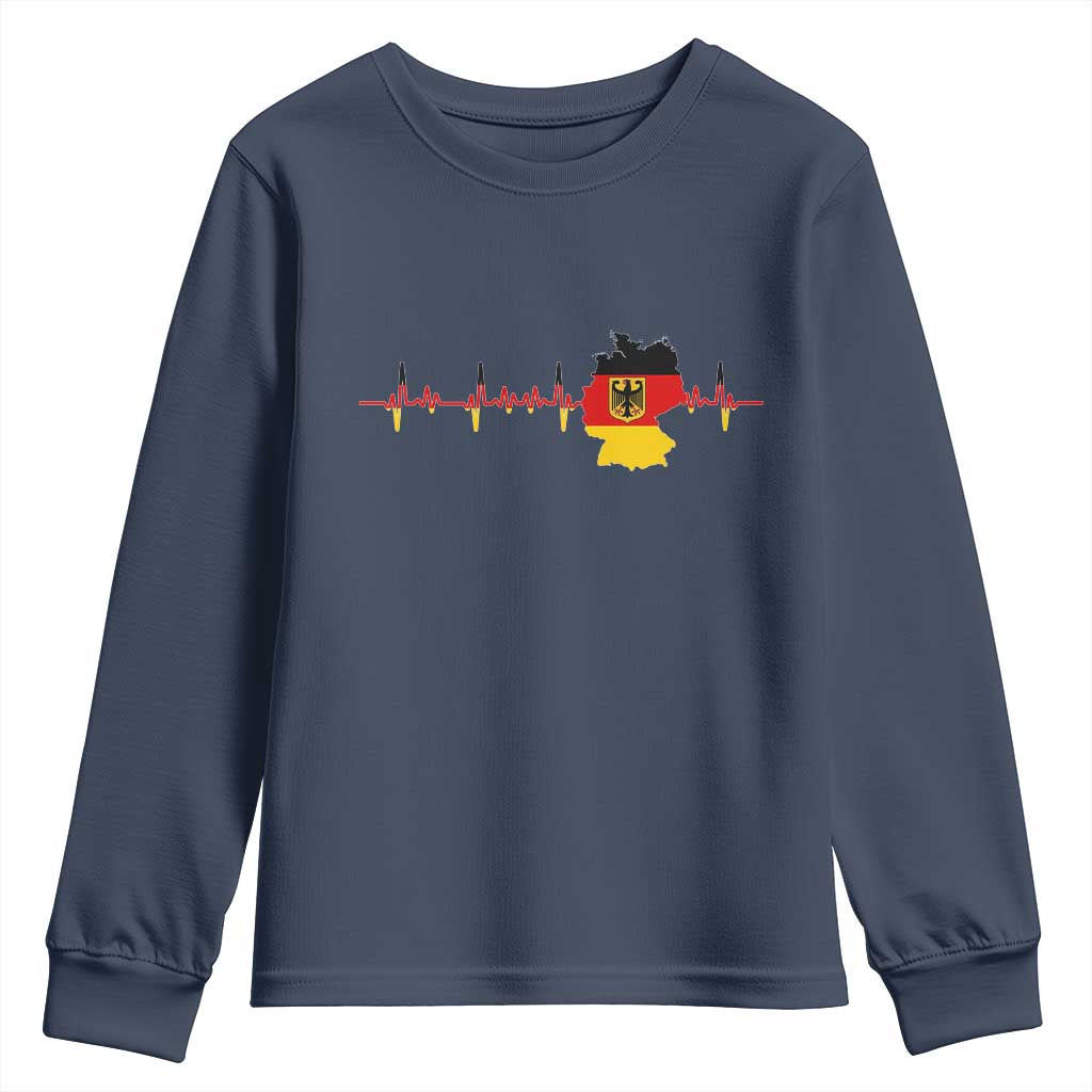 Deutschland Flag Eagle Vintage German Heritage Pride Youth Sweatshirt TS14 Navy Print Your Wear