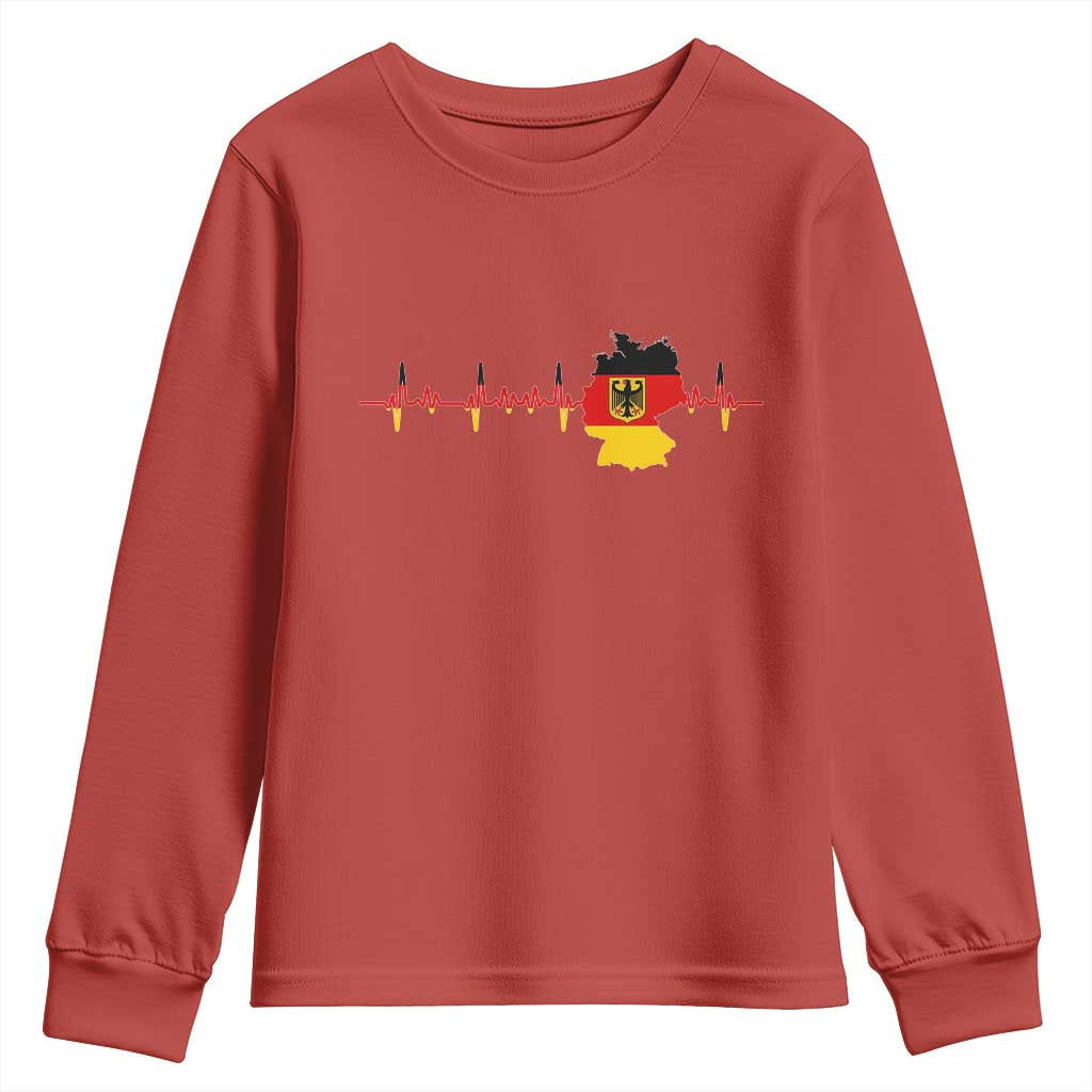 Deutschland Flag Eagle Vintage German Heritage Pride Youth Sweatshirt TS14 Red Print Your Wear