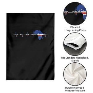 Cape Verde Flag Heartbeat Cabo Verdeans Pride Garden Flag TS14 Print Your Wear
