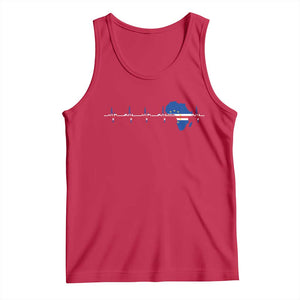 Cape Verde Flag Heartbeat Cabo Verdeans Pride Tank Top TS14 Red Print Your Wear