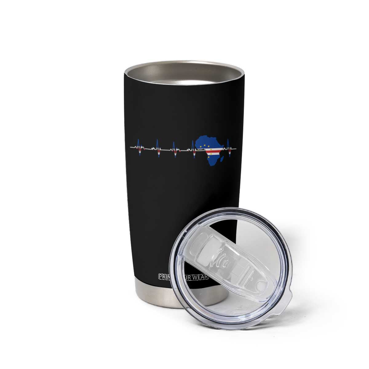 Cape Verde Flag Heartbeat Cabo Verdeans Pride Tumbler Cup TS14 Print Your Wear