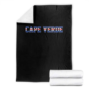 Cabo Verde Flag Cabo Verdean Pride Throw Blanket TS14 Black Print Your Wear