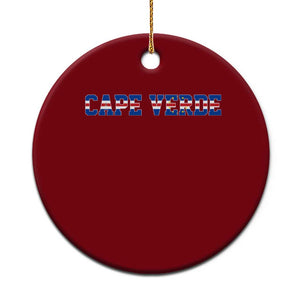 Cabo Verde Flag Cabo Verdean Pride Ceramic Ornament TS14 1pc Red Print Your Wear