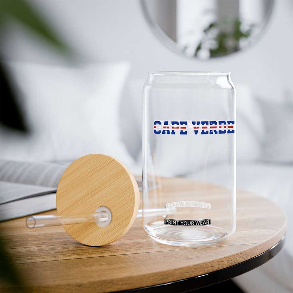 Cabo Verde Flag Cabo Verdean Pride Glass Can TS14 Print Your Wear