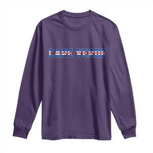 Cabo Verde Flag Cabo Verdean Pride Long Sleeve Shirt TS14 Purple Print Your Wear