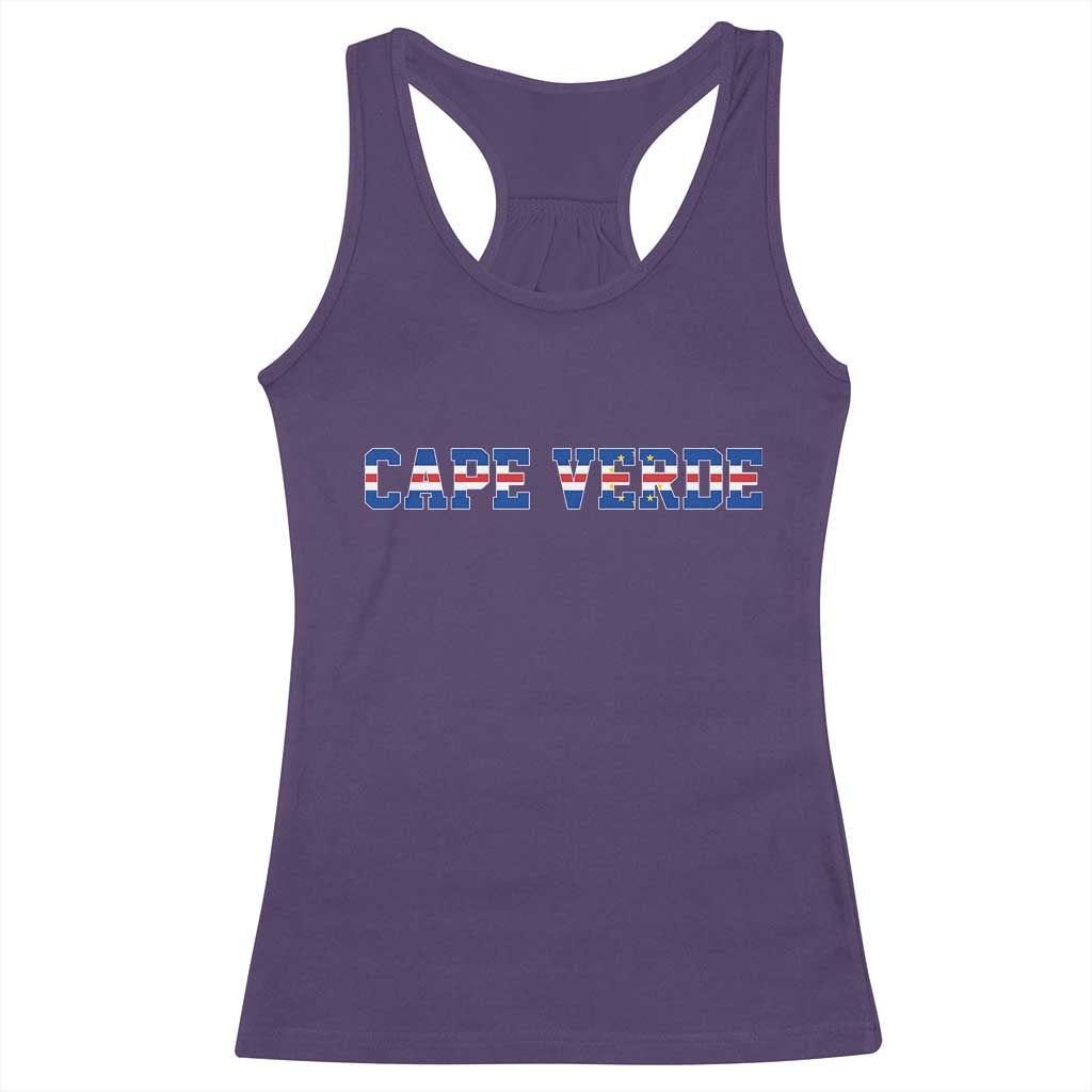 Cabo Verde Flag Cabo Verdean Pride Racerback Tank Top TS14 Purple Print Your Wear