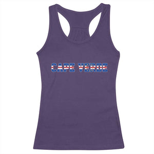 Cabo Verde Flag Cabo Verdean Pride Racerback Tank Top TS14 Purple Print Your Wear