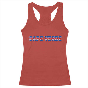 Cabo Verde Flag Cabo Verdean Pride Racerback Tank Top TS14 Red Print Your Wear