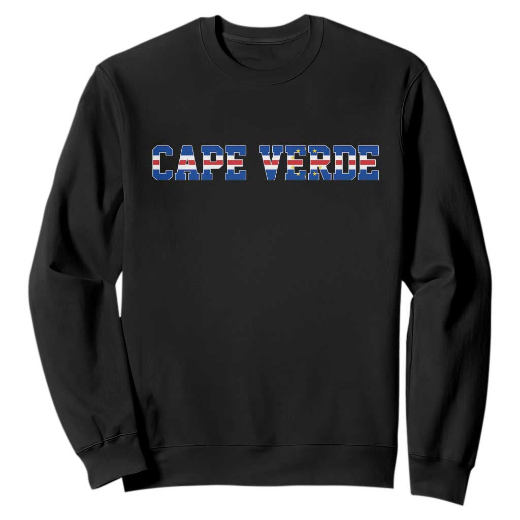 Cabo Verde Flag Cabo Verdean Pride Sweatshirt TS14 Black Print Your Wear