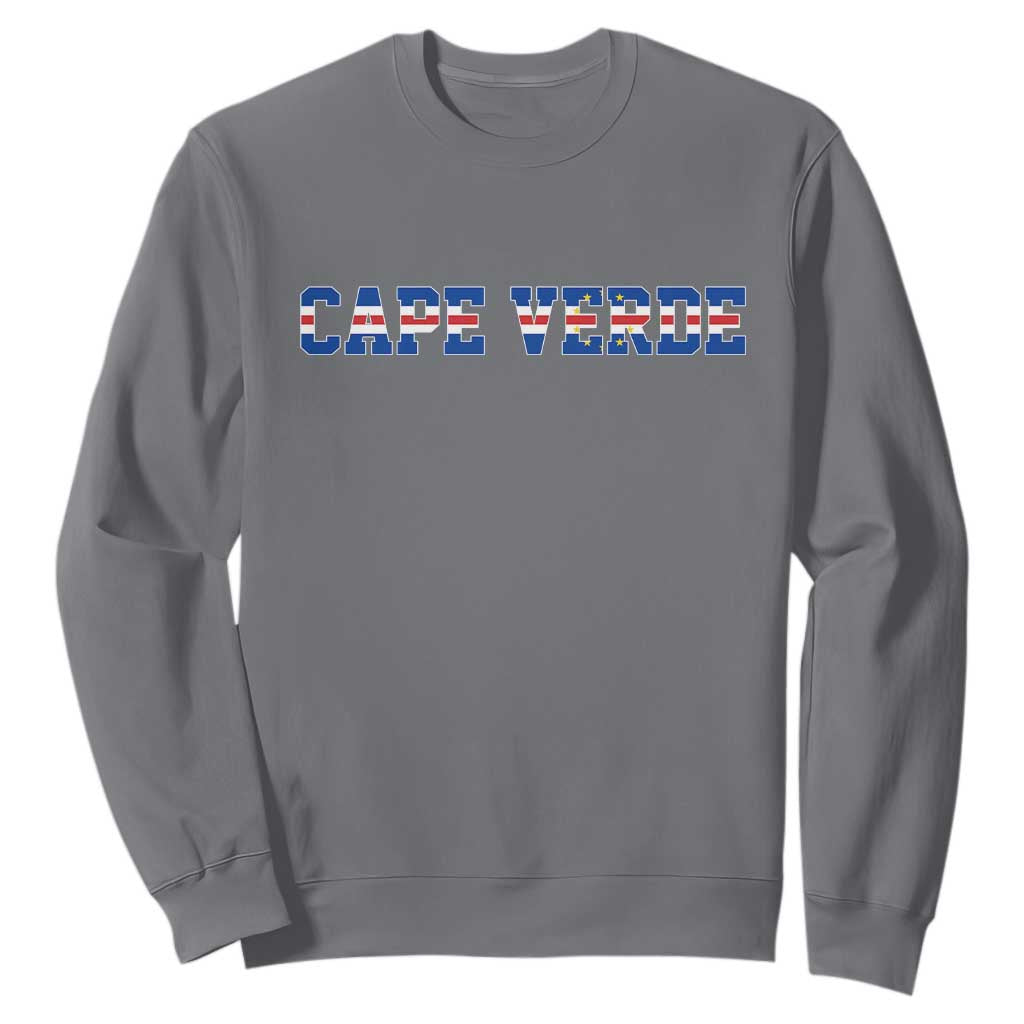 Cabo Verde Flag Cabo Verdean Pride Sweatshirt TS14 Charcoal Print Your Wear