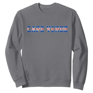 Cabo Verde Flag Cabo Verdean Pride Sweatshirt TS14 Charcoal Print Your Wear