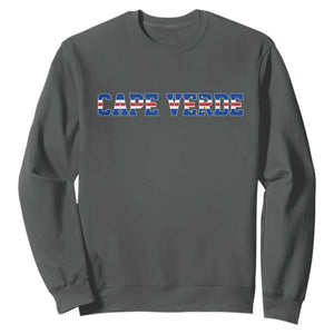 Cabo Verde Flag Cabo Verdean Pride Sweatshirt TS14 Dark Heather Print Your Wear