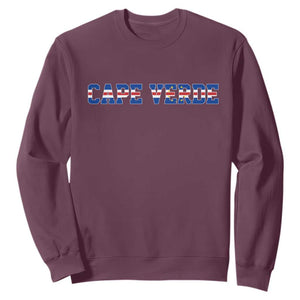 Cabo Verde Flag Cabo Verdean Pride Sweatshirt TS14 Maroon Print Your Wear