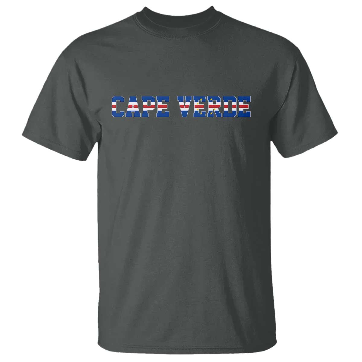 Cabo Verde Flag Cabo Verdean Pride T Shirt TS14 Dark Heather Print Your Wear