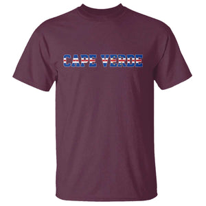 Cabo Verde Flag Cabo Verdean Pride T Shirt TS14 Maroon Print Your Wear