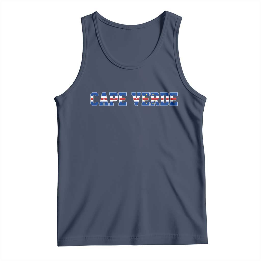 Cabo Verde Flag Cabo Verdean Pride Tank Top TS14 Navy Print Your Wear
