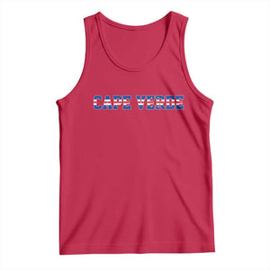 Cabo Verde Flag Cabo Verdean Pride Tank Top TS14 Red Print Your Wear