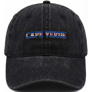 Cabo Verde Flag Cabo Verdean Pride Washed Cotton Baseball Cap TS14 Print Your Wear