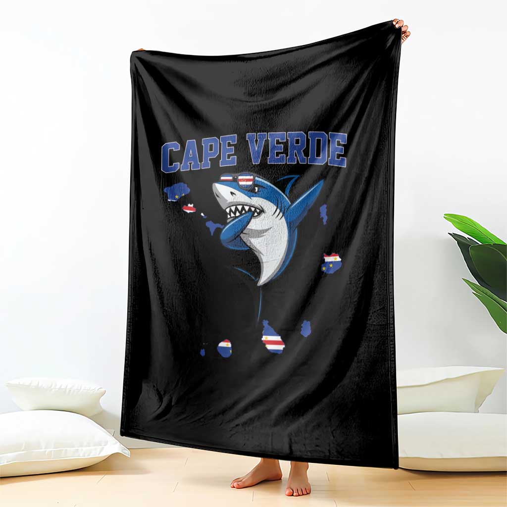 Cape Verde Flag Map Shark Cape Verdean Roots Throw Blanket TS14 Print Your Wear