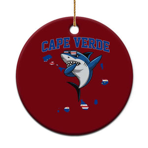 Cape Verde Flag Map Shark Cape Verdean Roots Ceramic Ornament TS14 1pc Red Print Your Wear