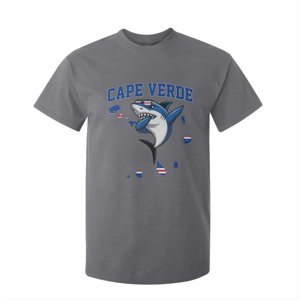 Cape Verde Flag Map Shark Cape Verdean Roots T Shirt For Kid TS14 Charcoal Print Your Wear