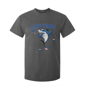 Cape Verde Flag Map Shark Cape Verdean Roots T Shirt For Kid TS14 Dark Heather Print Your Wear