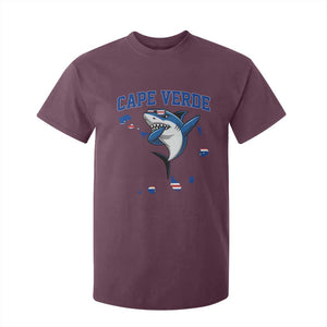 Cape Verde Flag Map Shark Cape Verdean Roots T Shirt For Kid TS14 Maroon Print Your Wear