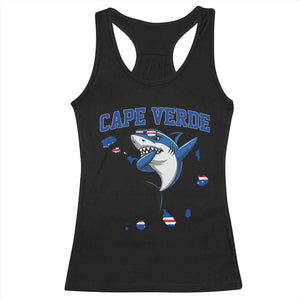Cape Verde Flag Map Shark Cape Verdean Roots Racerback Tank Top TS14 Black Print Your Wear