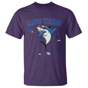 Cape Verde Flag Map Shark Cape Verdean Roots T Shirt TS14 Purple Print Your Wear