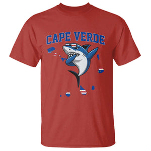 Cape Verde Flag Map Shark Cape Verdean Roots T Shirt TS14 Red Print Your Wear