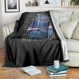 Cape Verde Flag Shark Cape Verdean Roots Cabo Verde Throw Blanket TS14 Print Your Wear
