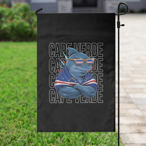 Cape Verde Flag Shark Cape Verdean Roots Cabo Verde Garden Flag TS14 Print Your Wear