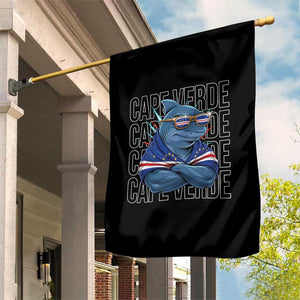 Cape Verde Flag Shark Cape Verdean Roots Cabo Verde Garden Flag TS14 Print Your Wear