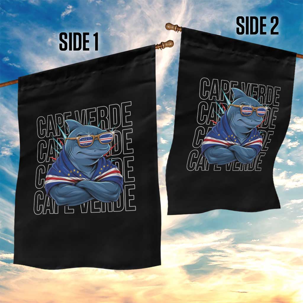 Cape Verde Flag Shark Cape Verdean Roots Cabo Verde Garden Flag TS14 Print Your Wear