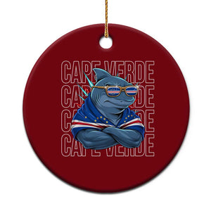 Cape Verde Flag Shark Cape Verdean Roots Cabo Verde Ceramic Ornament TS14 1pc Red Print Your Wear