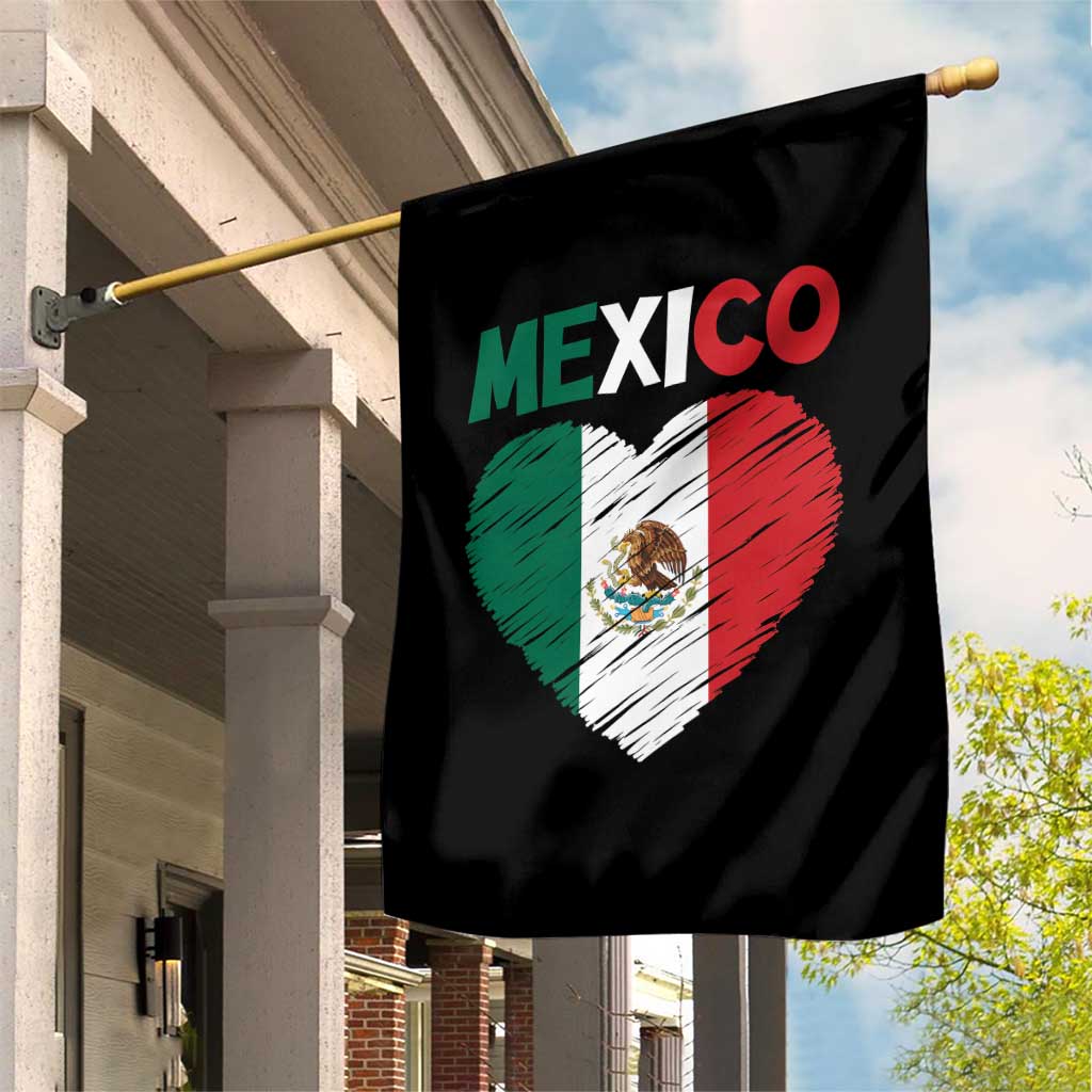 Mexican Flag Heart Mexico City Independence Day Gift Garden Flag TS14 Print Your Wear