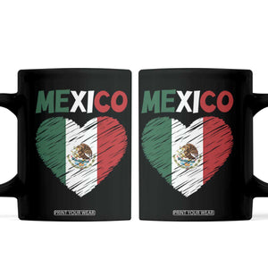 Mexican Flag Heart Mexico City Independence Day Gift Coffee Mug TS14 Black Print Your Wear