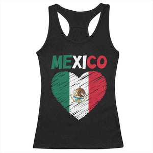 Mexican Flag Heart Mexico City Independence Day Gift Racerback Tank Top TS14 Black Print Your Wear