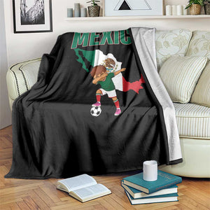 Mexico Soccer Boy Dabbing Boy Mexican Flag Map Throw Blanket TS14 Print Your Wear