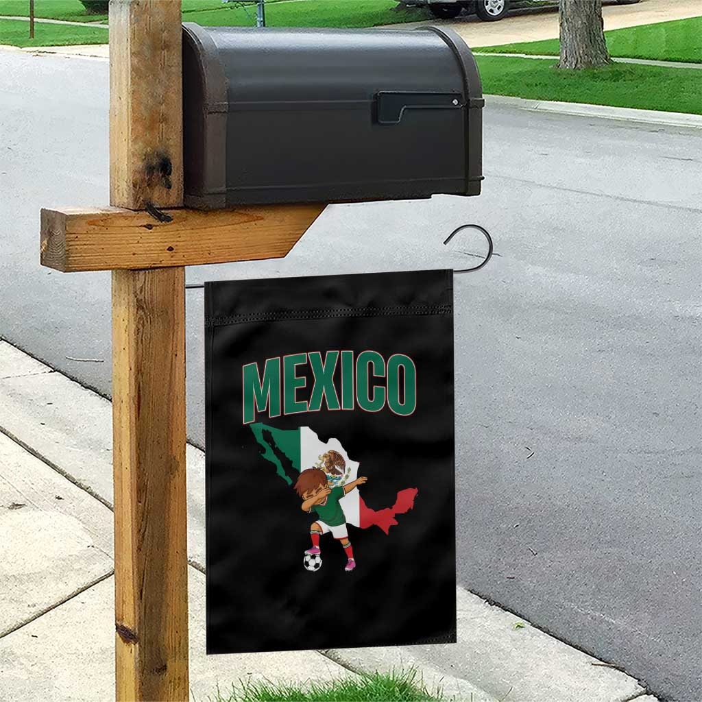 Mexico Soccer Boy Dabbing Boy Mexican Flag Map Garden Flag TS14 Print Your Wear